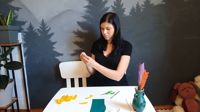Колоски пшеницы из цветной бумаги