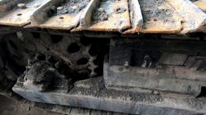 Т 130 Бревна вместо поддерживающих катков...