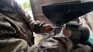 Зерно дробилка Бизон-1. модернизация кратно повысила производительность.