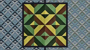 Пэчворк для начинающих. 3D блок "Решётка" быстрым способом.