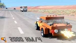 СМЕРТЕЛЬНЫЙ РАЗГОН! ЛЕГО МАШИНКА 1000 Л.С. | BeamNG.drive (720p)