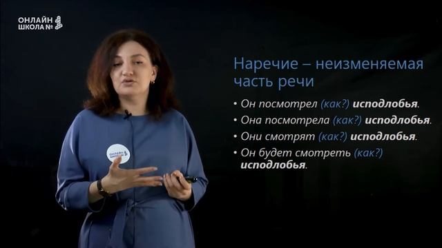 Наречие как часть речи. Видеоурок 16. Русский язык 7 класс