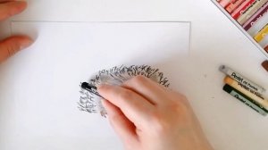 Простой урок рисования с детьми ежа масляная пастель. Easy drawing of a hedgehog with children