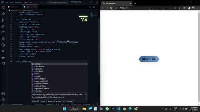 Creating a  stylish-button using HTML, CSS .