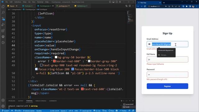 Form Input with Icon - Create a Reusable UI Component - React Component Library (RCL)