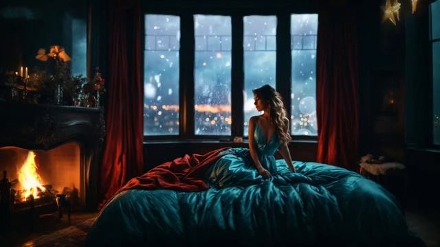 ? A Crackling Campfire During a Windy Winter Night (8 HOURS) 50FPS ? Cozy Fireplace 4K for Sleeping смотреть онлайн