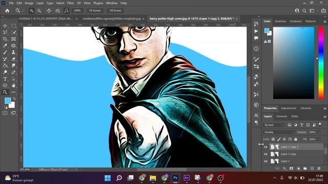 PHOTOSHOP ÇİZGİ FİLM EFEKTİ - CARTOON EFFECT смотреть онлайн