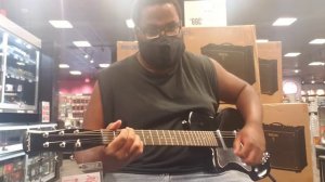 Playing a Silvertone 1303/U2 at Guitar Center in Las Vegas, NV