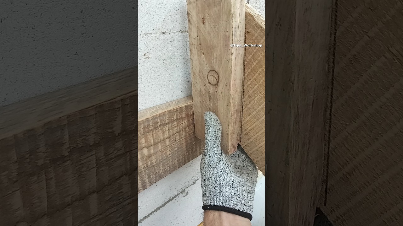 Woodworking ideas and projects. Easy way to get the perfect cut #shorts #woodworking #tips #skills