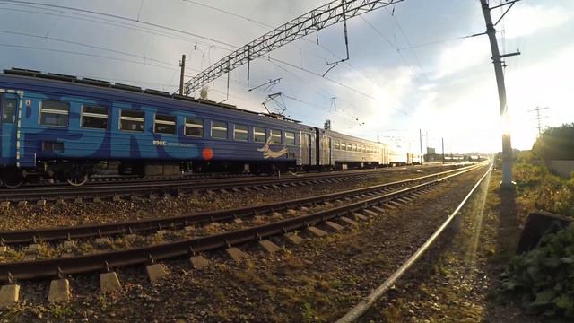 Электропоезд ЭД4М-0091 РЭКС станция Нара 5.09.2016 смотреть онлайн