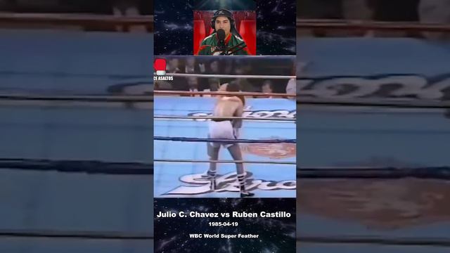 Julio Cesar Chavez en su Primer Defensa le Rompe los Huesos a su Rival