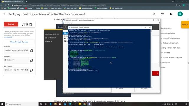 Deploying a Fault Tolerant Microsoft Active Directory Environment | Qwiklabs [GSP118] смотреть онлайн