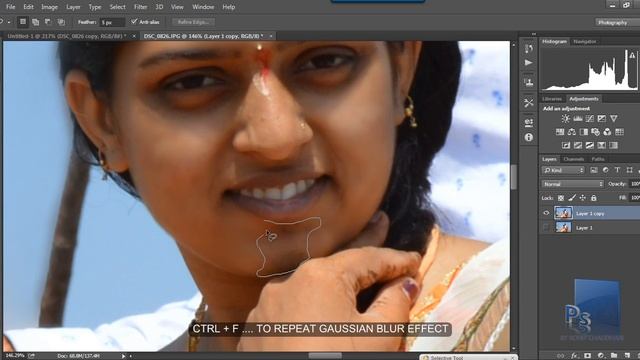 PHOTOSHOP CC TUTORIAL SKIN RETOUCH EFFECTS BY ROHIT смотреть онлайн