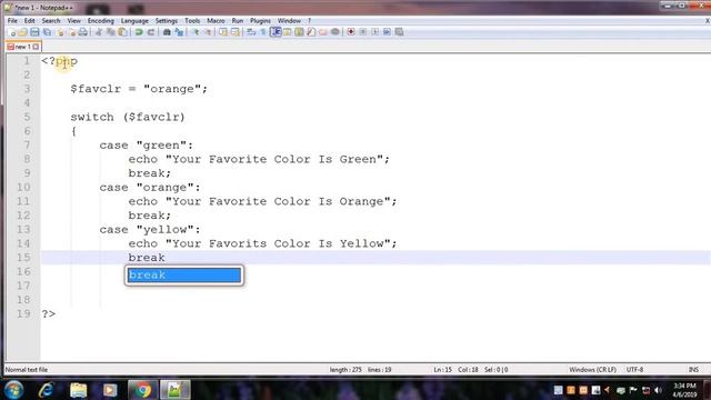 PHP Switch Statement || Shreeji Web Tutorial