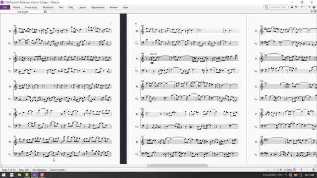 2790 Duet for Flute and Cello in G major смотреть онлайн
