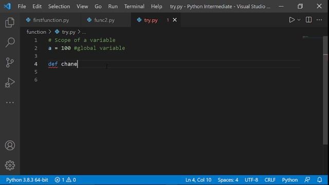 V4 - Scope of a Variable