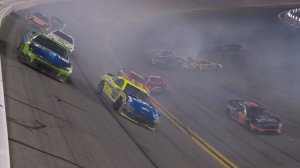 Red flag thrown at Daytona after a massive wreck sweeps the field with eight laps to go