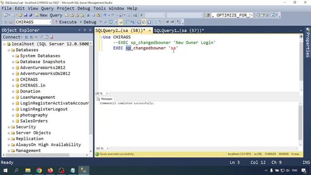 SQL Server DBA Tutorial 52 - How to Change the Ownership of a Database in SQL Server