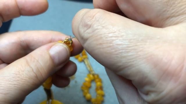 Сотуар из янтаря. Ндебеле. Переделка украшений для Ирины из Ставрополя. Часть 3. смотреть онлайн