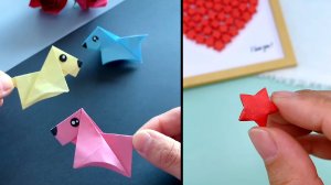 Как сделать собаку из бумаги. Diy оригами. Поделки из бумаги