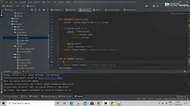 Create My-course Page | This Page In Show All Enrolled Courses #learningmanagementsystem
