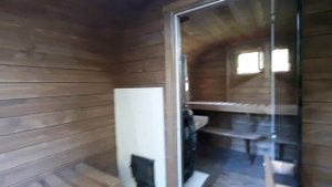Баня бочка квадро 4х2 | Вынос топки в предбанник | Обработка бани внутри на производстве!