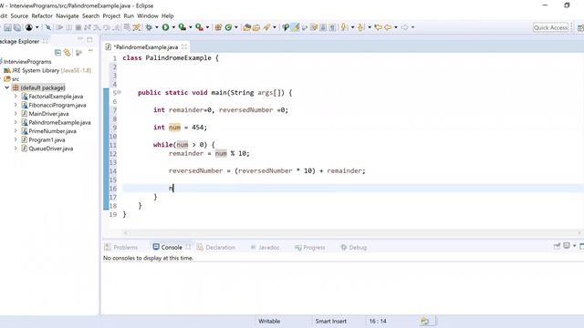 Check Palindrome Number | Java Interview Questions and Answers