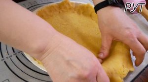 Открытый Ягодный Песочный Пирог со Сметанной Заливкой! Пирог с вишней/смородиной в сметанной заливк