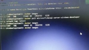 Descarga de imagen de SQL server  por medio de  DOCKER