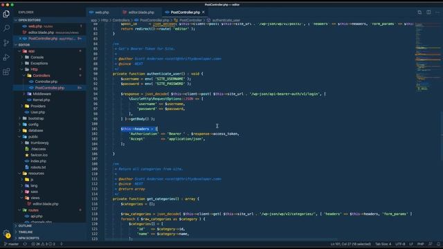 Laravel and WordPress API - Project Demo