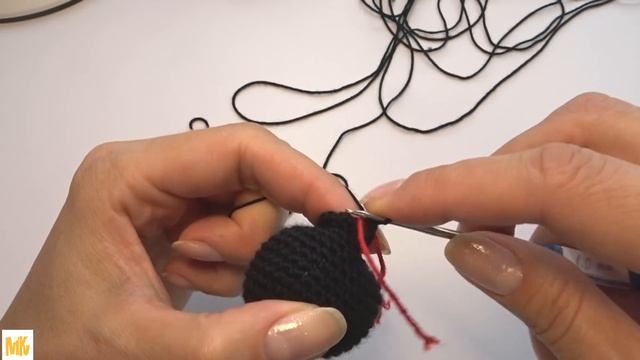Паук каракурт амигуруми крючком (авторский МК Светланы Кононенко)