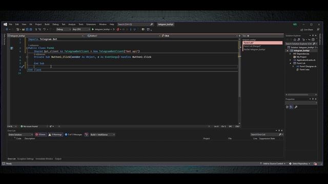 Send text message with telegram bot api (Visual Basic) смотреть онлайн