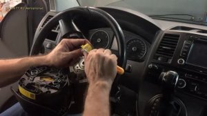 Как снять руль VolksWagen Caravelle