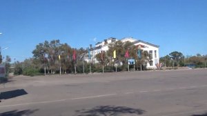 Городская площадь и Дом Офицеров Приозёрск, Казахстан, лето 2015.