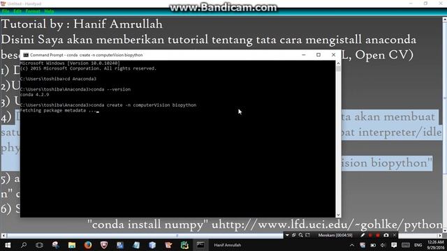 cara install anaconda., numpy, scipy, matplotlib beserta opencv dan PIL # Part 1/2 смотреть онлайн