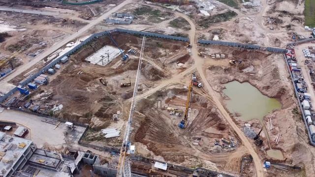 Начались работы по строительству комплекса МФЦ в Минск Мире 10.10.21 смотреть онлайн