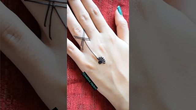 Cute Mehndi Design ? | Ring Finger Mehndi | Creative Heart #Short