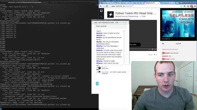 Python Twitch IRC Read Only Client смотреть онлайн