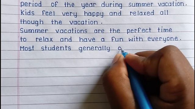 Essay on Summer Vacation in English || Summer Vacation essay writing || смотреть онлайн