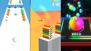 BALL Run 2048 vs SLICE it All vs Crazy Ball Run 2048 GAMEPLAY WALKTROUGH ANDROID IOS