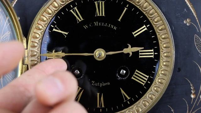 Старые каминные часы W.C.Mellink Zutphen в мраморе. Голландия смотреть онлайн