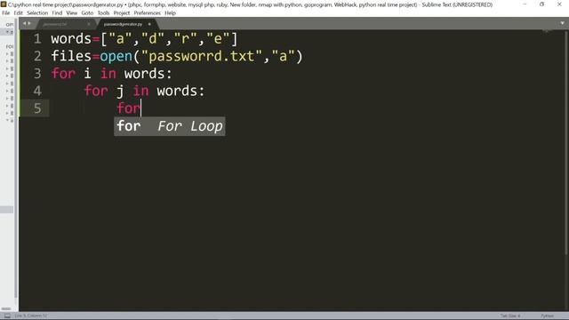 Password Generator Using Python | Generate Combination of words for a letter | tamil