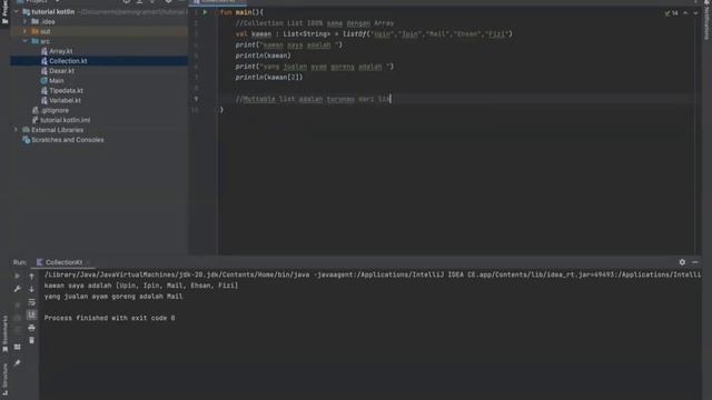 Collection Kotlin (List) #pemograman #kotlin #coding #tutorialandroid