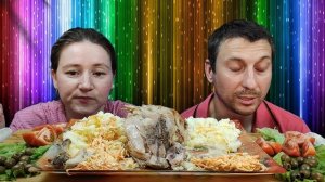 МУКБАНГ КУРИЦА ГРИЛЬ С КАРТОФЕЛЬНЫМ ПЮРЕ | MUKBANG GRILLED CHICKEN WITH MASHED POTATOES #mukbang