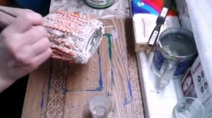 Декупаж бутылки. Техника Терра. Diy.