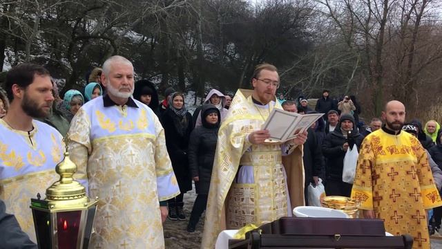 Праздник Крещения Господня в Храме благоверного князя Святослава и Освящение Воды на реке Днепр смотреть онлайн