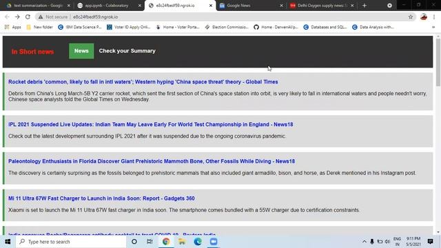 ? Text Summarization News App and Custom Text Prediction ?