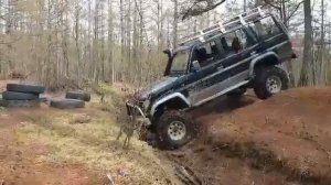 Прадо 78, тест на свес авто.или как проезжаем канаву