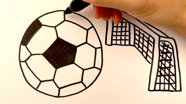 Bolalar uchun futbol rasm chizish/Drawing football for children/Рисование футбол для детей