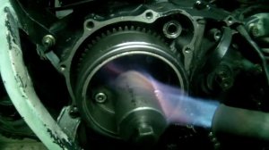 снятие ротора генератора ирбис ттр 250 с помощью съемника